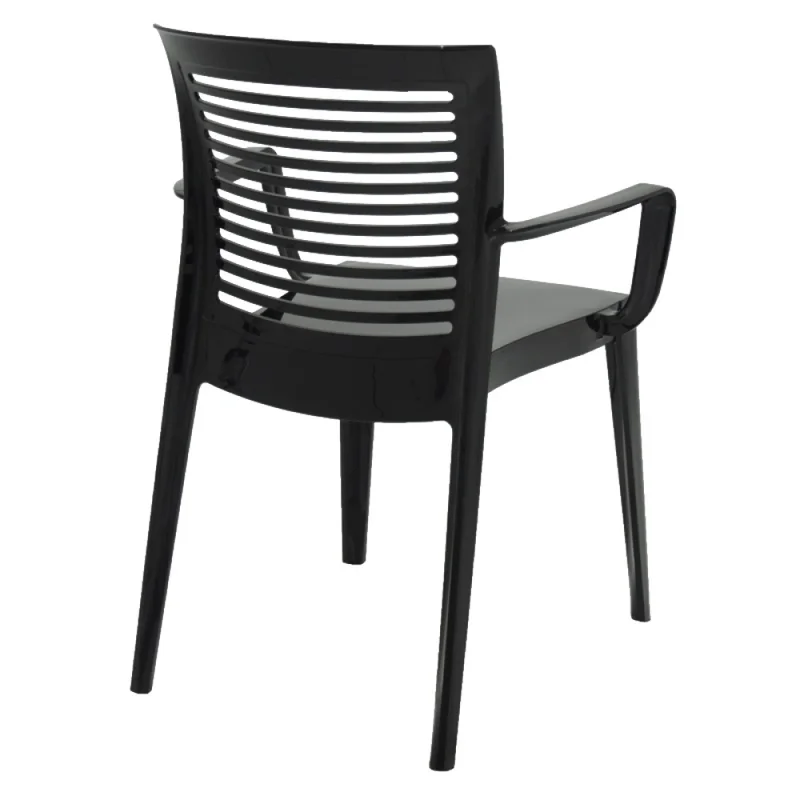 Silla Victoria Con Posa brazos en Polipropileno - Color negra - 92042/009 en Negro - Sillas, Uruguay | Champagne Home, vista 3