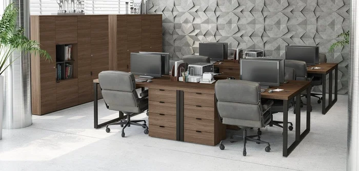 MESA ESCRITORIO INDUSTRIAL PREMIUM DIRECTOR 120CM en Marrón - Bibliotecas, Uruguay | Balton, vista 4