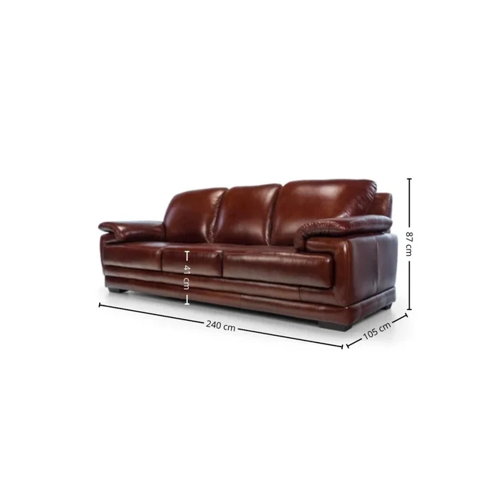 Sofá Space - Cuero Natural - 3 cuerpos - A fabricar en Marrón - Sillones y sofás, Uruguay | Nyr, vista 5