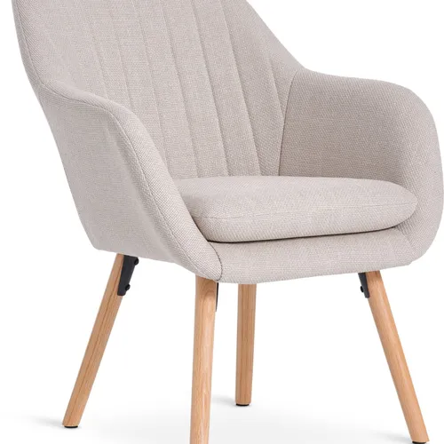 Sillón UDSBJERG tela 1 cuerpo beige/roble en Beige - Butacas, banquetas y puffs, Uruguay | JYSK