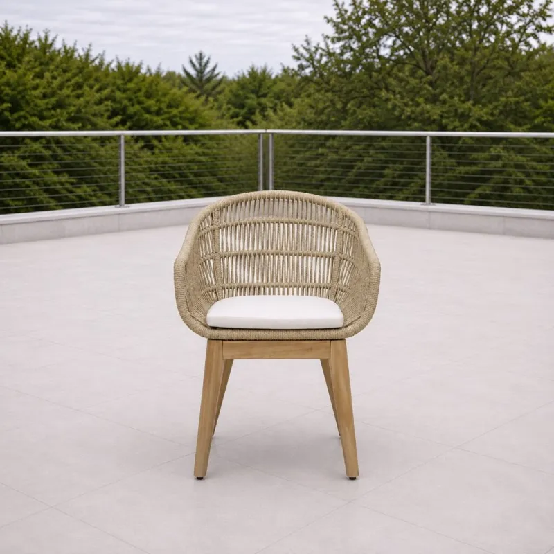Talara Silla De Comedor en Beige - Muebles para el exterior, Uruguay | Aihaus