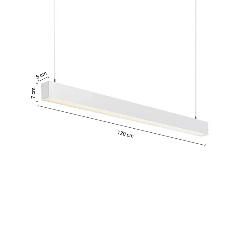 Luminaria Lineal LED 36W Luz Cálida 120cm en Gris - Lámparas colgantes, Uruguay | Serlux, vista 5