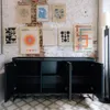 Aparador Trendy Negro (Pie Negro) 160 cm - Aparadores y recibidores, Uruguay | Berna home, vista 3 de 4