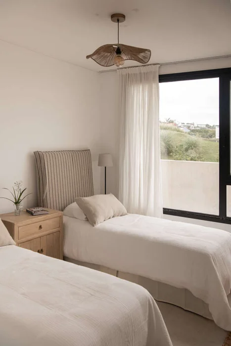 RESPALDO ALMA - LINO RAYADO - 1 PLAZA en Beige - Respaldos de cama, Uruguay | La Iberica, vista 3