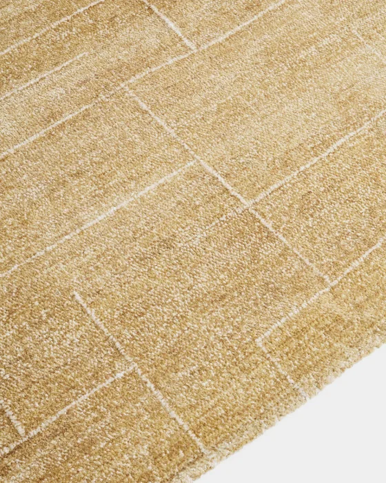 Alfombra Eloda de lana y viscosa mostaza - 160 x 230 cm en Amarillo - Alfombras, Uruguay | Kavehome, vista 6