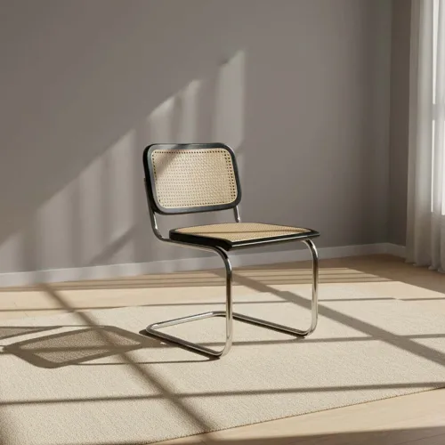 Silla Rattan-y-madera Natural-beige Bauhaus en Beige - Sillas, Uruguay | Divino