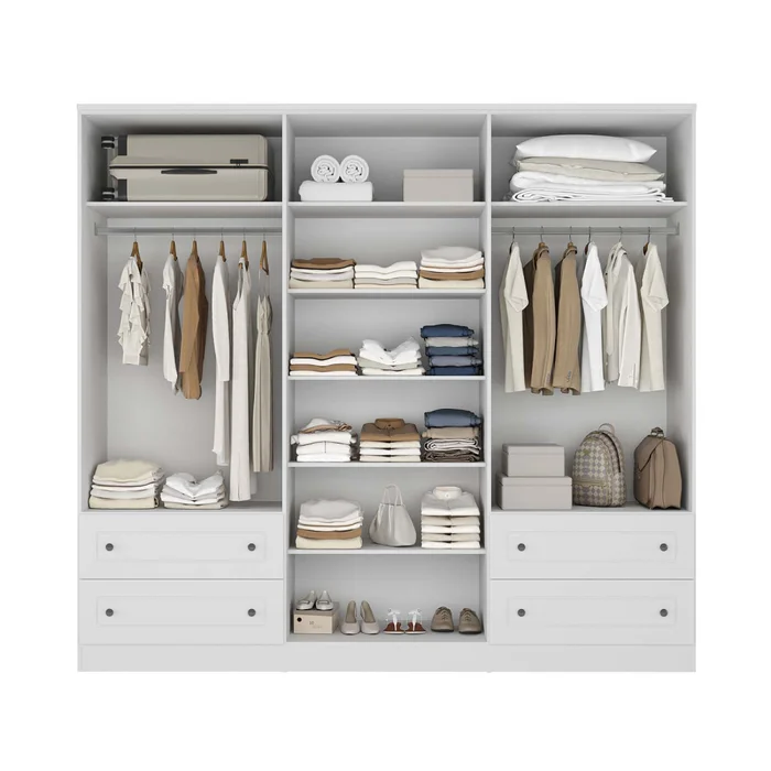 Placard 6 Puertas Mdf Blanco Americano Plus en Blanco - Roperos y placares, Uruguay | Divino, vista 2