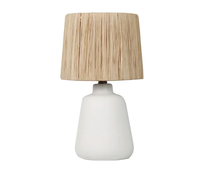 Lampara de mesa - Cerámica Vignola en Blanco - Lámparas de mesa, Uruguay | Rústico Hogar