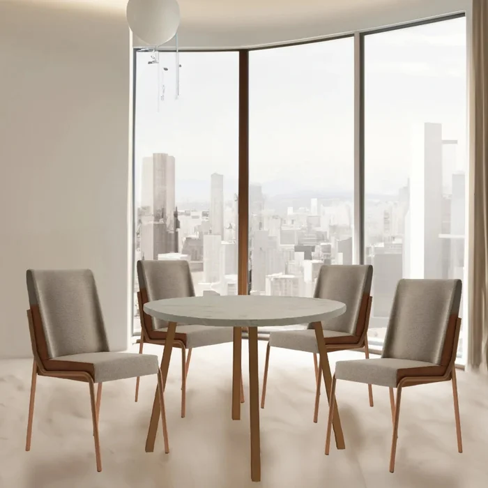 Juego de Comedor Star Redonda 4 sillas - Rose en Beige - Sillas, Uruguay | Ecowood, vista 2
