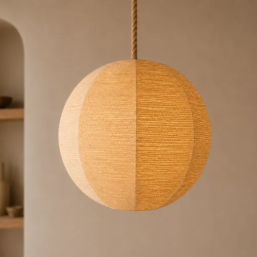 Lampara colgante de hilo GEA en Madera natural - Lámparas colgantes, Uruguay | Simple Deco