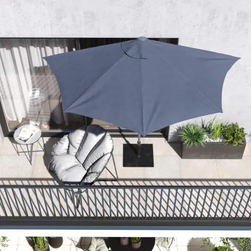 Sombrilla de balcón Arkea 270x135 Gris en Gris - Muebles para el exterior, Uruguay | Naterial Uruguay