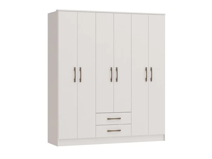 CASTRO - ROPERO PEQUIN 6 PTAS BLANCO 4600AB - Roperos y placares, Uruguay | Alfa Ventas, vista 2