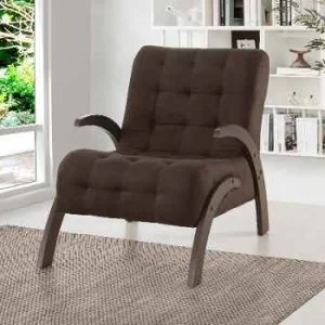 Butaca Living Sillon 1 Cuerpo Sofa Flower Marron en Madera natural - Butacas, banquetas y puffs, Uruguay | Soy Hogar, vista 4