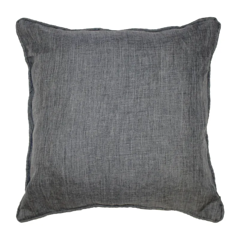 Almohadón C/ribete Algodon Gris Ank Grafito en Gris - Textiles, Uruguay | Divino