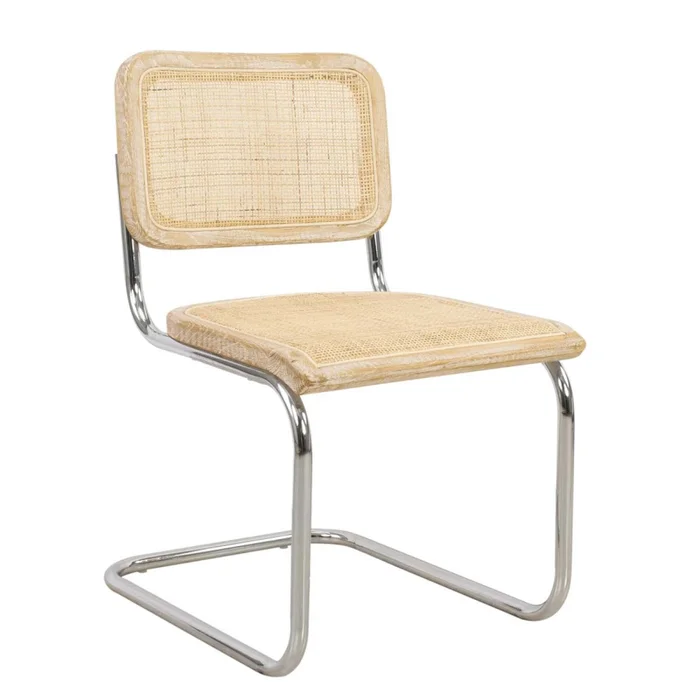 Silla Rattan-y-madera Natural-beige Bauhaus en Madera natural - Sillas, Uruguay | Divino, vista 2