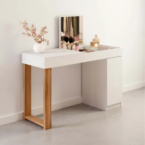 Escritorio Tocador Mdf Marron Umpi en CASTAÑO/BLANCO - Escritorios y sillas de escritorio, Uruguay | Divino