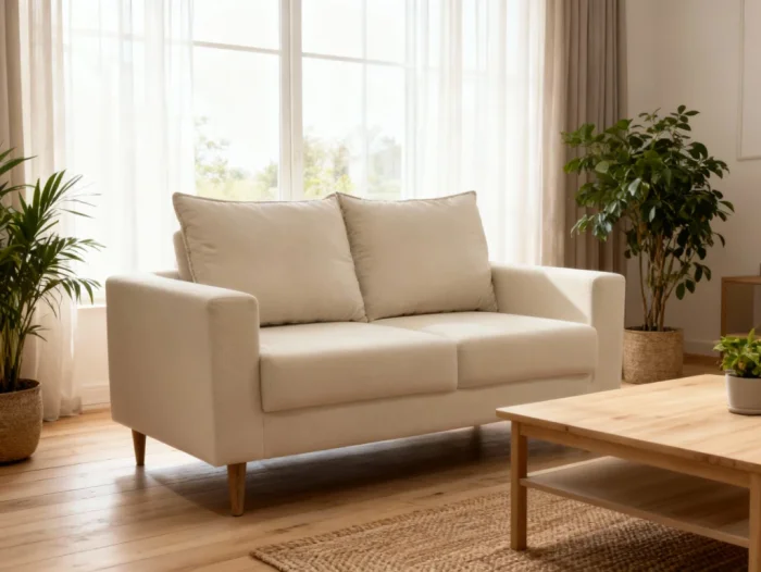 Sillón Lugano 1,87mts - 3 Cuerpos en Beige - Sillones y sofás, Uruguay | Urumobil