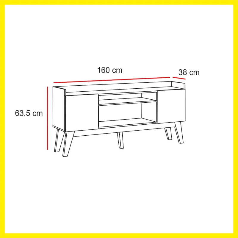 Producto: Rack 234 de AMARELO en Marrón - Muebles para TV, Uruguay | Amarelo, vista 3