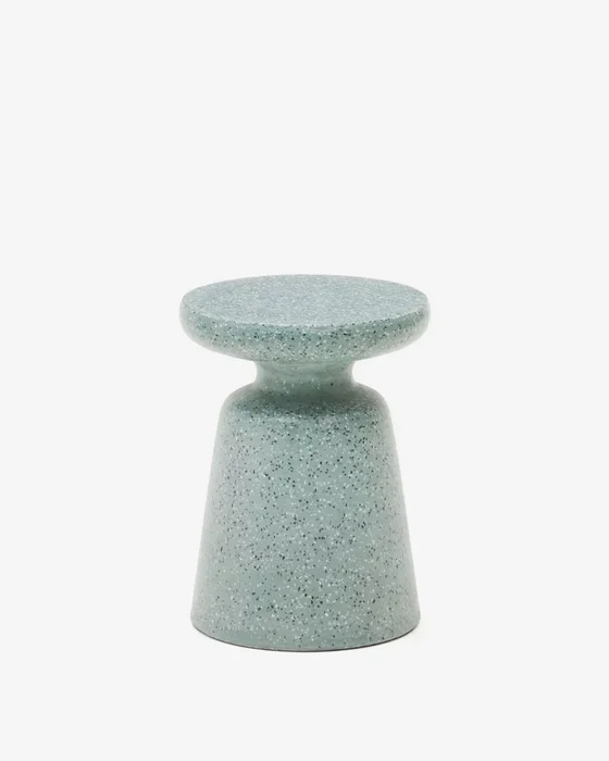 Mesa auxiliar de exterior Mesquida - de terrazo verde Ø 39 cm en Verde - Mesas de arrimo, Uruguay | Kavehome