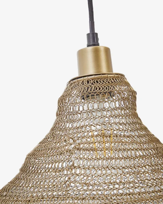 Lámpara de techo Sarraco de metal dorado - Ø 58 cm en Amarillo - Lámparas colgantes, Uruguay | Kavehome, vista 3