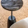 MESA PETRIFICADA BLACK - BASE CEMENTO - 32 CMS en Negro - Mesas de living, Uruguay | La Iberica, vista 2 de 6