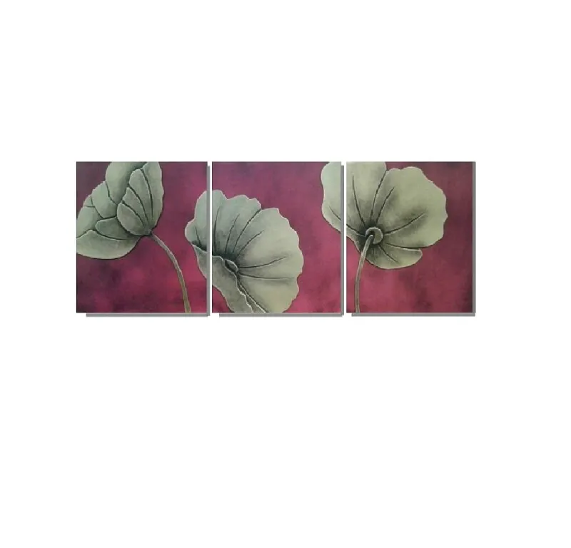 Set Mural 3D Flor Dorada Set x 3 en Dorado - Decoración de pared, Uruguay | Finkel