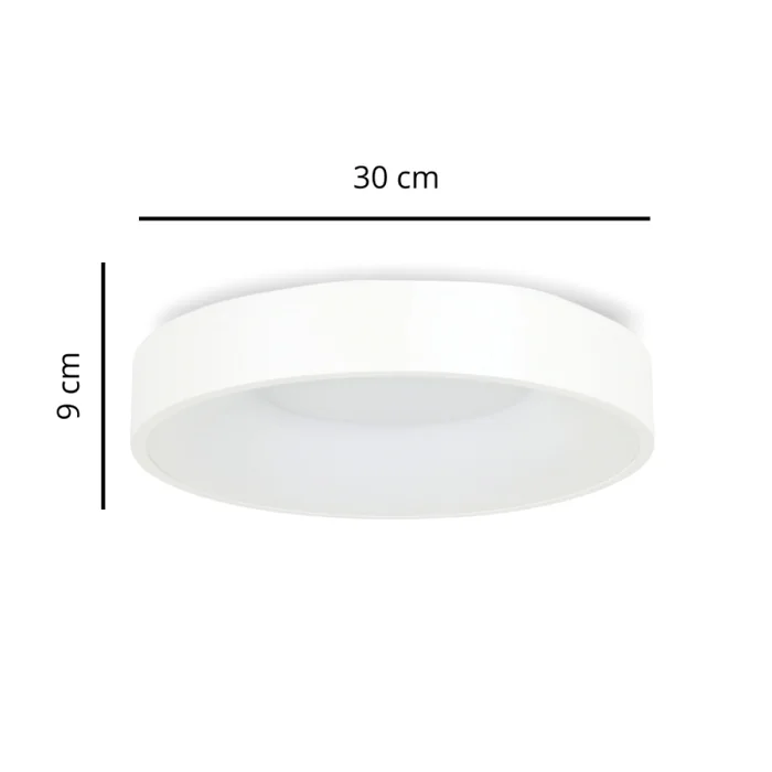 Plafon LED Redondo Philly 30 CM Blanco en Blanco - Lámparas colgantes, Uruguay | Serlux, vista 7