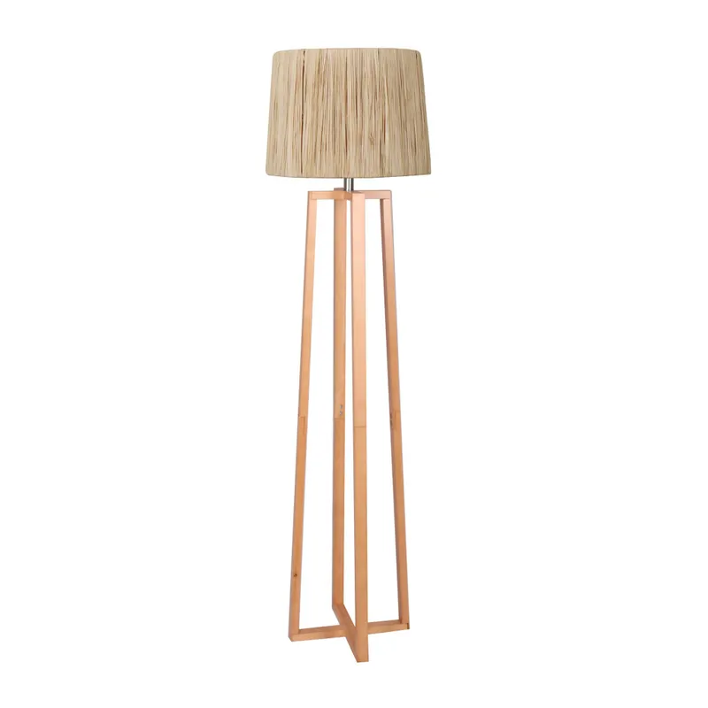 Lampara Madera Natural-beige De Pie en Madera natural - Lámparas de pie, Uruguay | Divino