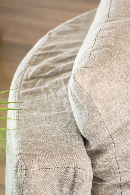 SILLON LUNA - OVAL - LINO GRIS MEDIO en Gris - Sillones y sofás, Uruguay | La Iberica, vista 7