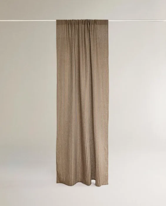 CORTINA LINO RAYAS - Textiles, Uruguay | Zara Home, vista 2