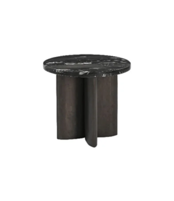 MESA LIVING VERONA CIRCULAR MADERA NEGRA Y MAROL BLACK MARCINO - Mesas de living, Uruguay | Masinfinito Casa, vista 2