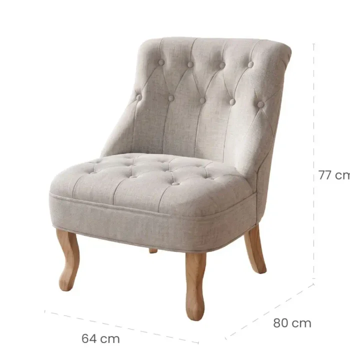 Poltrona Vivaldi Plus - Beige - Beige en Beige - Butacas, banquetas y puffs, Uruguay | Nario Hogar, vista 3