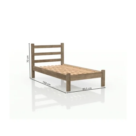 Cama 1 plaza Sofia en Marrón - Dormitorio, Uruguay | La Cueva Muebles, vista 6