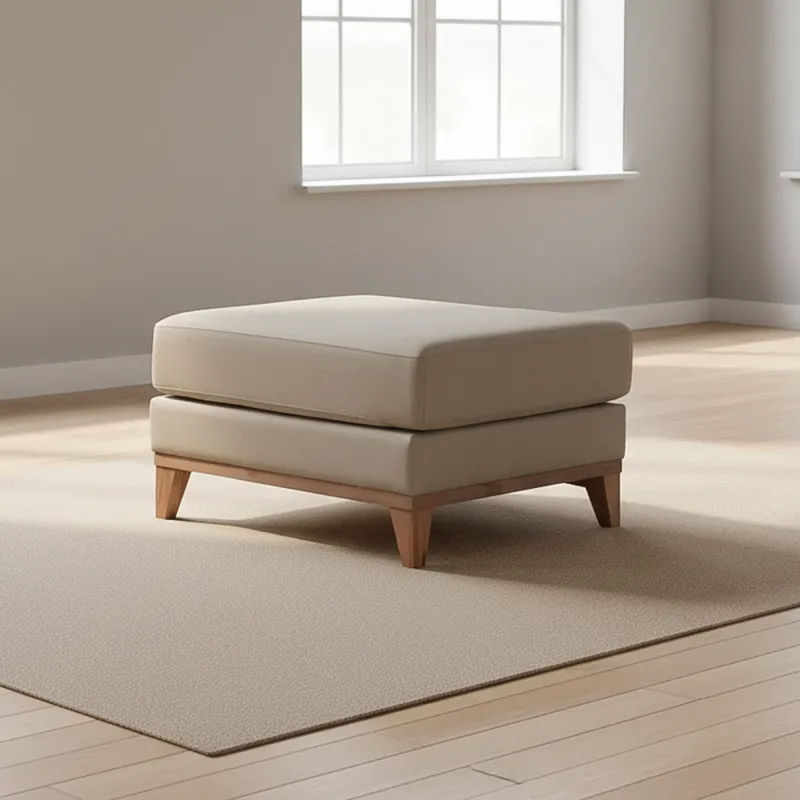 Puff Easy Clean Tela Natural-beige Luxor Premium Beige en Beige - Sillones y sofás, Uruguay | Divino