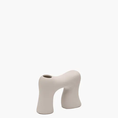 Jarrón Llafranc de cerámica - beige 13 cm en Beige - Jarrones, Uruguay | Kavehome