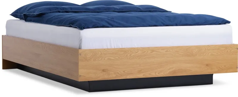 Estructura cama ELLINGE 2 Plazas 140x200 almac roble en Gris - Dormitorio, Uruguay | JYSK