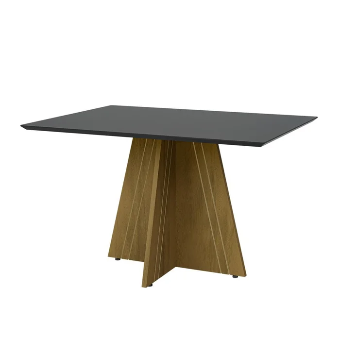 Mesa Dublin 1.60x0.90 Light C/vidrio Color Preto (46) en Negro - Mesas de comedor, Uruguay | Castro