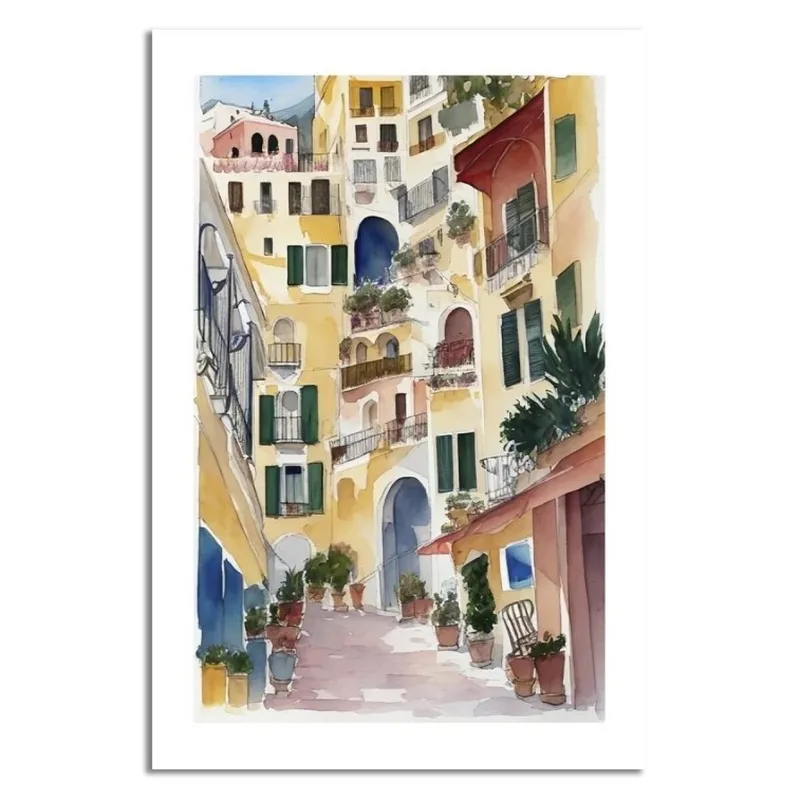 CUADRO CANVAS 40x60cm CASAS DE COLORES 2 en Multicolor - Decoración de pared, Uruguay | Decohogar