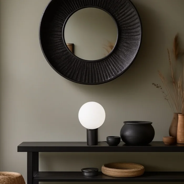Luminaria de Mesa Volos Gris en Gris - Lámparas de mesa, Uruguay | Serlux, vista 3