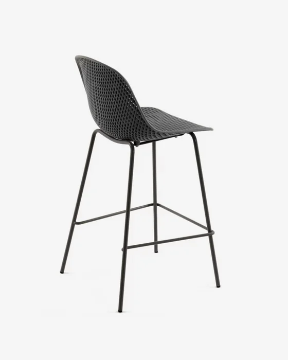 Taburete Quinby - gris altura 75 cm en Blanco - Butacas, banquetas y puffs, Uruguay | Kavehome, vista 6