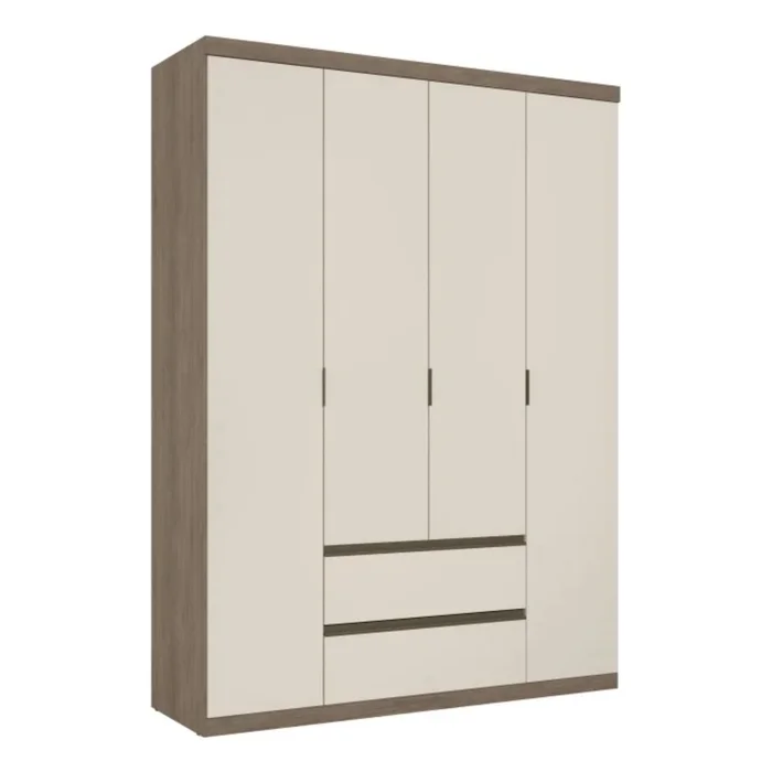 Ropero Nobre 4 Puertas 100% MDF en Blanco - Roperos y placares, Uruguay | Nario Hogar