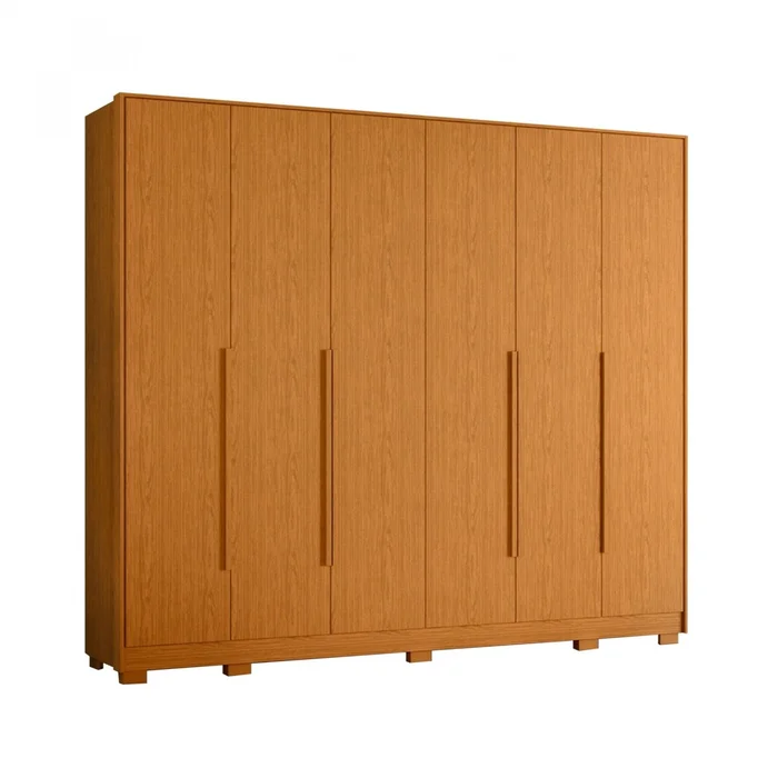 Ropero 6 puertas 6 cajones - Fascínio - Marrón en Marrón - Roperos y placares, Uruguay | Rústico Hogar