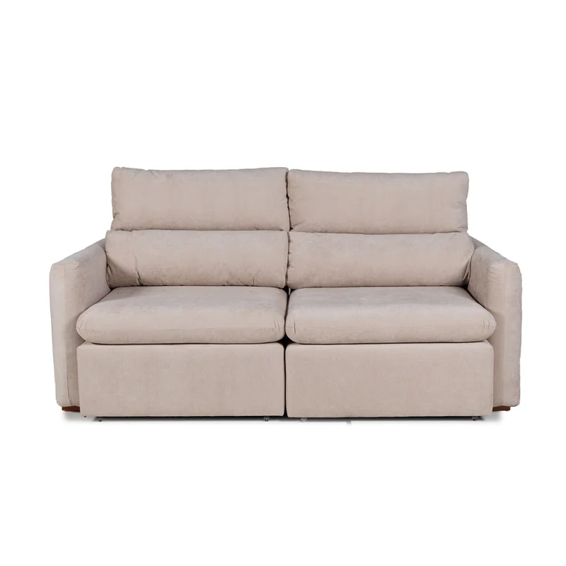 Sofá Dublin (Rebatible) - Microfibra - 2 cuerpos - TC 1010 (Beige) en Beige - Sillones y sofás, Uruguay | NYR, vista 3