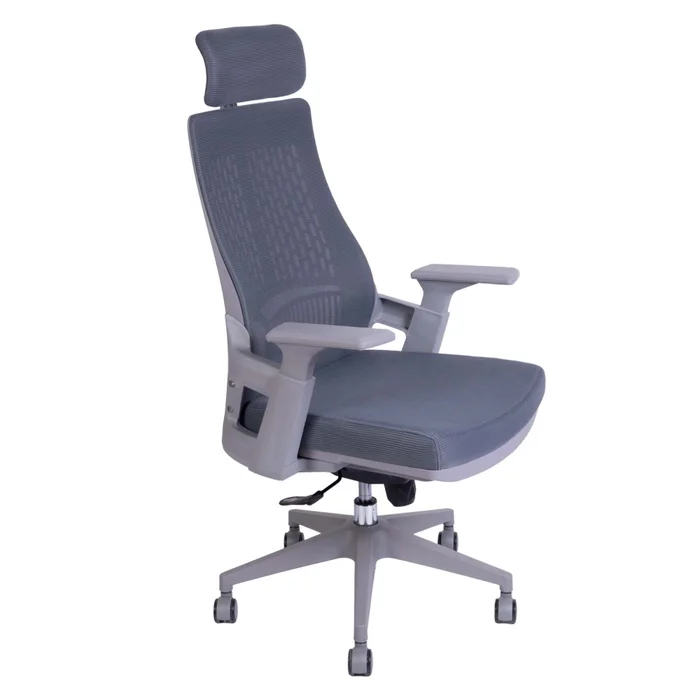 Silla De Oficina Malla Gris Lombardi en Gris - Escritorios y sillas de escritorio, Uruguay | Divino, vista 2