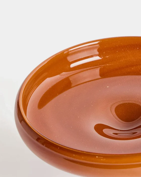 Centro de mesa Denuo de vidrio terracota - Ø28 cm en Naranja - Jarrones, Uruguay | Kavehome, vista 4