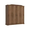 Ropero Curvo 4 Puertas Madera Maciza Línea Monterrey - Nogal en Marrón - Roperos y placares, Uruguay | Ecowood, vista 1 de 3