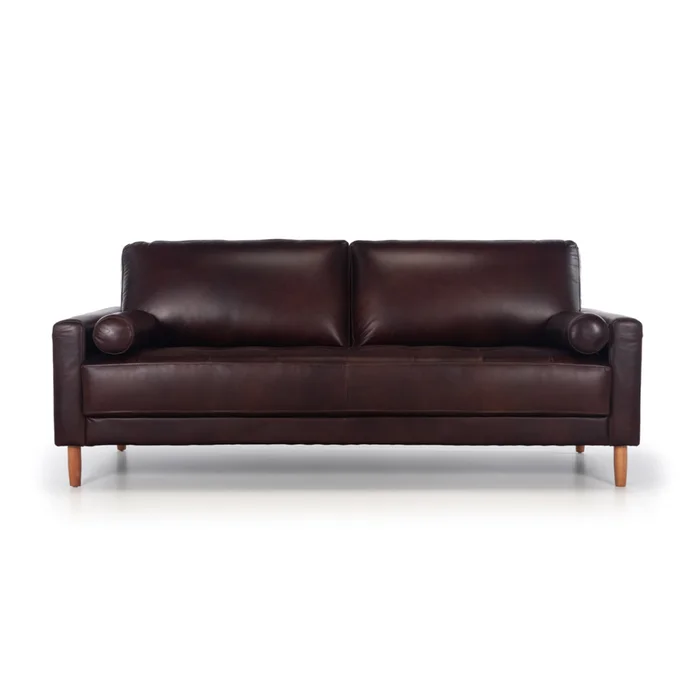 Sofá Ícono - Cuero Natural - 3 cuerpos - A fabricar en Marrón - Sillones y sofás, Uruguay | NYR, vista 2
