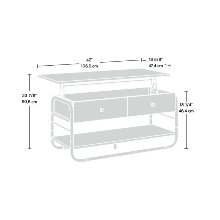 Mesa Ratona Articulada - Sauder - Linea Union Plain - Mesas de living, Uruguay | Ecowood, vista 5