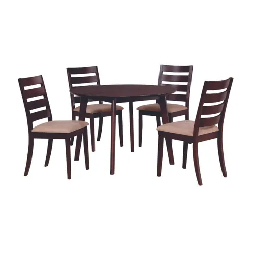 Juego de Comedor Amber 4 Sillas en Marrón - Mesas de comedor, Uruguay | Rústico Hogar
