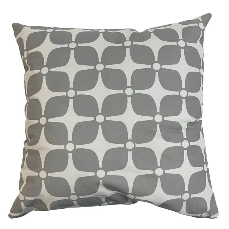 ALMOHADON ESTAMPADO 45x45CM ESTRELLA GRIS/BLANCO en Gris, Uruguay | Koz